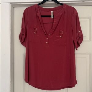 PerSeption Concept Deep Red Blouse